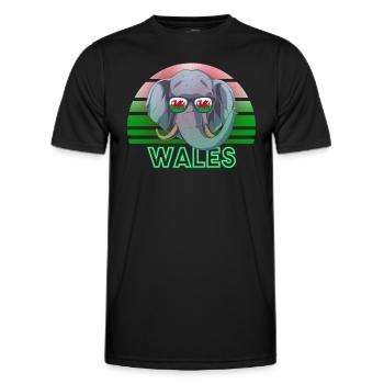 Wales - Männer Funktions-T-Shirt - Schwarz - Vorne - AI Model Male 178 dark (178cm)