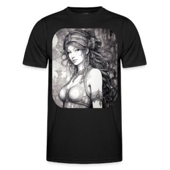 Beauté mystique - T-shirt sport Homme - noir - Devant - AI Model Male 178 dark (178cm)