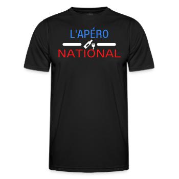 APERO NATIONAL - T-shirt sport Homme - noir - Devant - AI Model Male 178 dark (178cm)