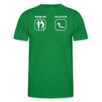 PROBLEM SURF SOLUTION - Men's Functional T-Shirt - kelly green - Front - AI Model Male 178 dark (178cm)