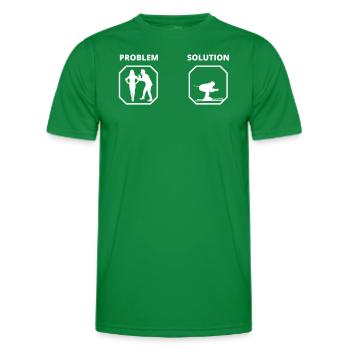 PROBLEM SKI SOLUTION - Men's Functional T-Shirt - kelly green - Front - AI Model Male 178 dark (178cm)