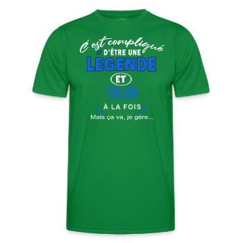 humour Légende et ITALIEN cadeau - T-shirt sport Homme - vert - Devant - AI Model Male 178 dark (178cm)