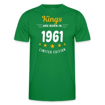 Kings ARE BORN IN 1961 - Men's Functional T-Shirt - kelly green - Front - AI Model Male 178 dark (178cm)
