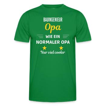 Opa wie ein normaler nur viel cooler Bauingenieur - Männer Funktions-T-Shirt - Kelly Green - Vorne - AI Model Male 178 dark (178cm)