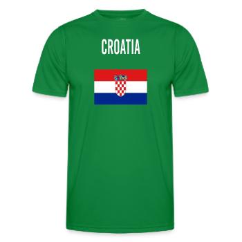 Kroatien FLAGGE - Männer Funktions-T-Shirt - Kelly Green - Vorne - AI Model Male 178 dark (178cm)