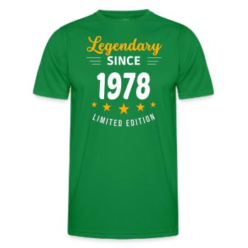 Legendär seit 1978 - Männer Funktions-T-Shirt - Kelly Green - Vorne - AI Model Male 178 dark (178cm)