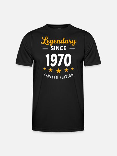 Legendär seit 1970 - Männer Funktions-T-Shirt - Schwarz