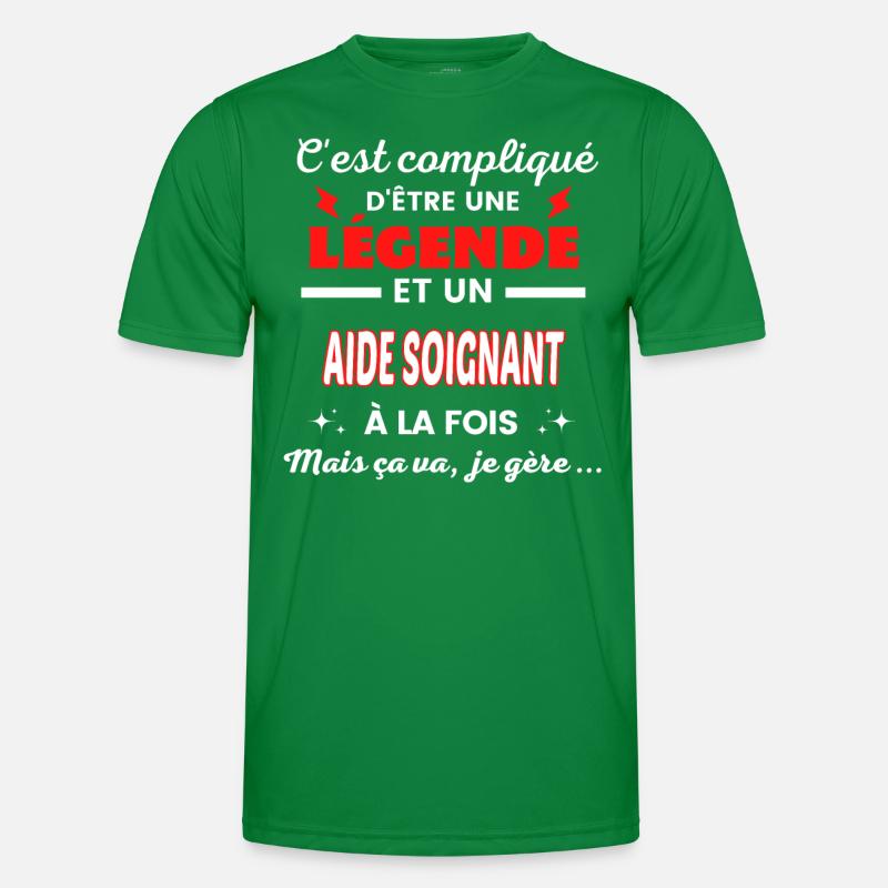 C'est compliqué phrase drôle AIDE SOIGNANT T-shirt sport Homme
