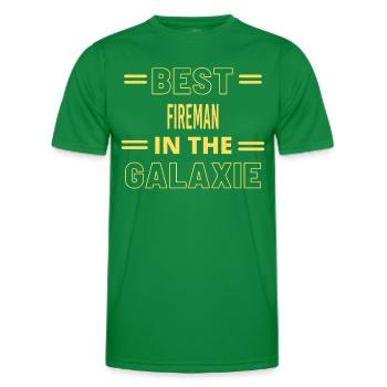 Le meilleur pompier de tous les temps dans la galaxie - T-shirt sport Homme - vert - Devant - AI Model Male 178 dark (178cm)