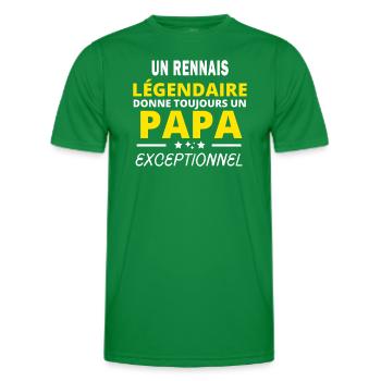 RENNAIS légendaire drôle papa exceptionnel fete - T-shirt sport Homme - vert - Devant - AI Model Male 178 dark (178cm)