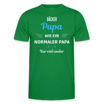 wie ein normaler Papa nur viel cooler Bäcker - Männer Funktions-T-Shirt - Kelly Green - Vorne - AI Model Male 178 dark (178cm)