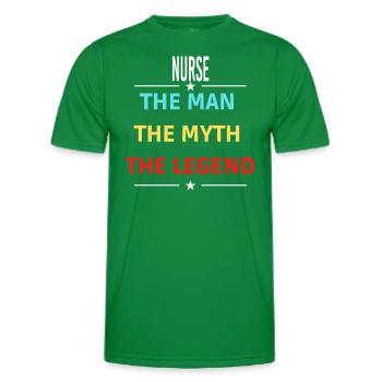 L’homme Le mythe La légende INFIRMIÈRE - T-shirt sport Homme - vert - Devant - AI Model Male 178 dark (178cm)