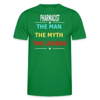 L’homme Le mythe La légende PHARMACIEN - T-shirt sport Homme - vert - Devant - AI Model Male 178 dark (178cm)