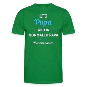 wie ein normaler Papa nur viel cooler Cutter - Männer Funktions-T-Shirt - Kelly Green - Vorne - AI Model Male 178 dark (178cm)