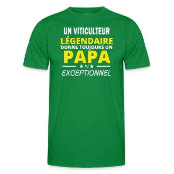 VITICULTEUR légendaire drôle papa exceptionnel - T-shirt sport Homme - vert - Devant - AI Model Male 178 dark (178cm)