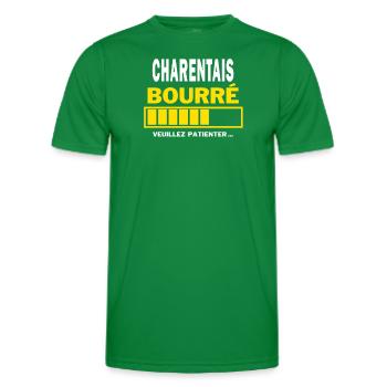 CHARENTAIS bourré HUMOUR - T-shirt sport Homme - vert - Devant - AI Model Male 178 dark (178cm)