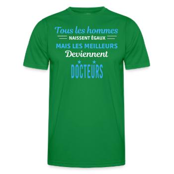 tous les hommes naissent égaux Docteurs - T-shirt sport Homme - vert - Devant - AI Model Male 178 dark (178cm)