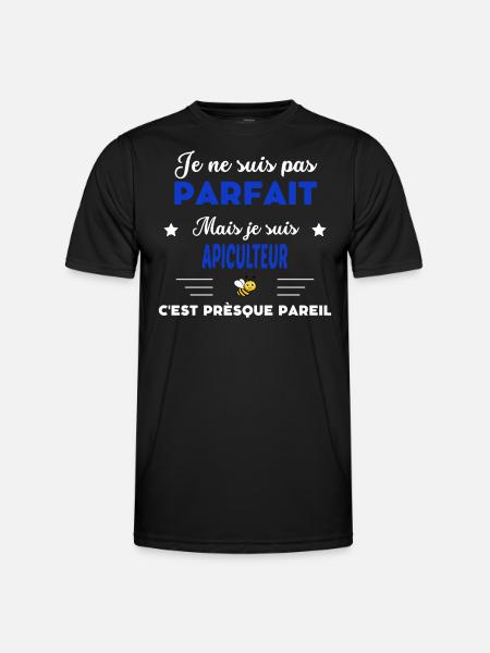 je ne suis pas parfait - idée de cadeau Apiculteur - T-shirt sport Homme - noir