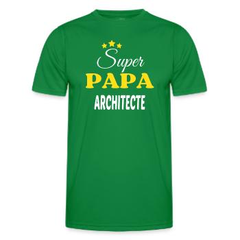 Super Papa ARCHITECTE ANNIVERSAIRE - T-shirt sport Homme - vert - Devant - AI Model Male 178 dark (178cm)