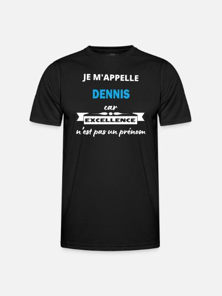 Je m'appelle excellence Dennis - T-shirt sport Homme - noir