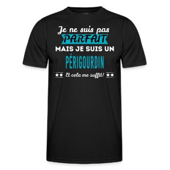 Je ne suis pas parfait PÉRIGOURDIN - T-shirt sport Homme - noir - Devant - AI Model Male 178 dark (178cm)