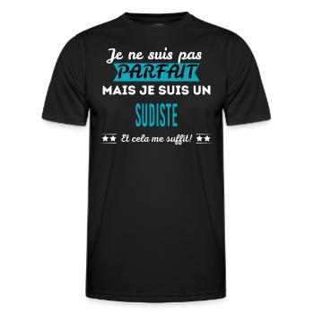 Je ne suis pas parfait SUDISTE - T-shirt sport Homme - noir - Devant - AI Model Male 178 dark (178cm)