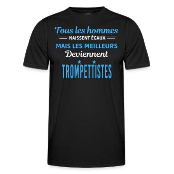 tous les hommes naissent égaux Trompettistes - T-shirt sport Homme - noir - Devant - AI Model Male 178 dark (178cm)