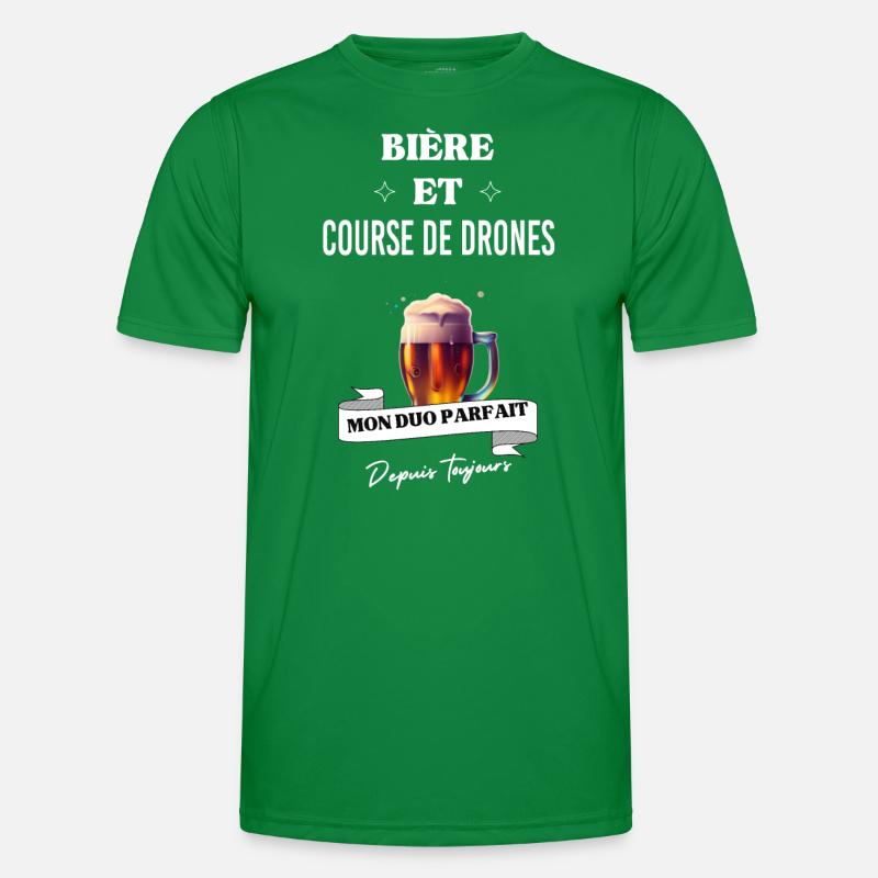 Bière Mon duo parfait depuis et course de drones T-shirt sport Homme