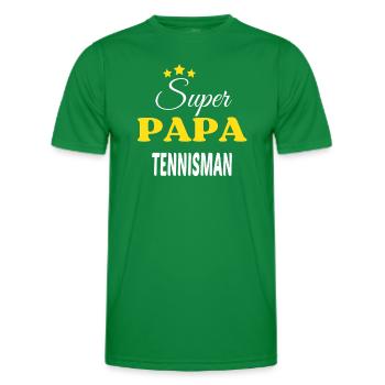 Super Papa TENNISMAN ANNIVERSAIRE - T-shirt sport Homme - vert - Devant - AI Model Male 178 dark (178cm)
