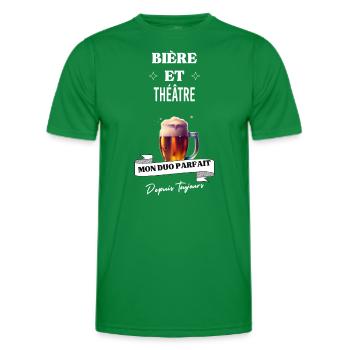 Bière Mon duo parfait depuis toujours et théâtre - T-shirt sport Homme - vert - Devant - AI Model Male 178 dark (178cm)