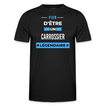 Fier d'être un légendaire CARROSSIER HUMOUR - T-shirt sport Homme - noir - Devant - AI Model Male 178 dark (178cm)