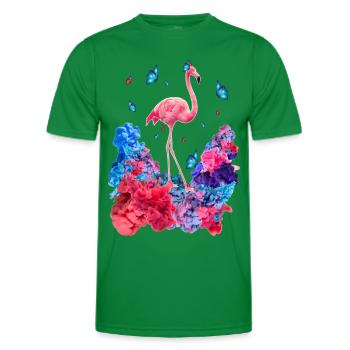 Wolken Flamingo - Männer Funktions-T-Shirt - Kelly Green - Vorne - AI Model Male 178 dark (178cm)
