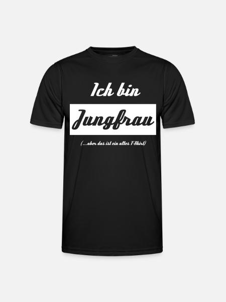 Jungfrau - Männer Funktions-T-Shirt - Schwarz