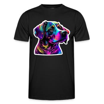 Chien - T-shirt sport Homme - noir - Devant - AI Model Male 178 dark (178cm)
