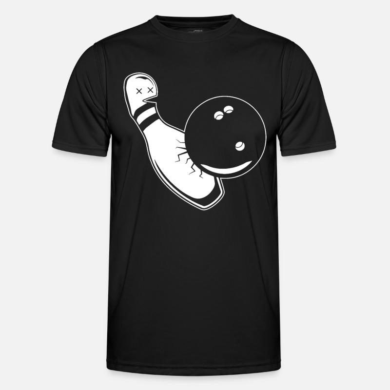 I Love Playing Bowling - Men's Functional T-Shirt - black