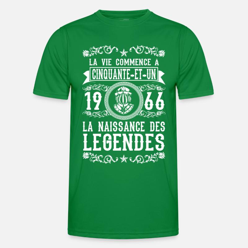 1966 - 51 ans - Légendes - 2017 Men's Functional T-Shirt