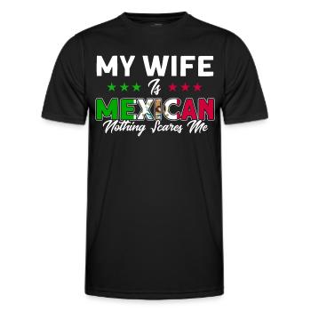 Drapeau mexicain Cadeau de racines mexicaines - T-shirt sport Homme - noir - Devant - AI Model Male 178 dark (178cm)