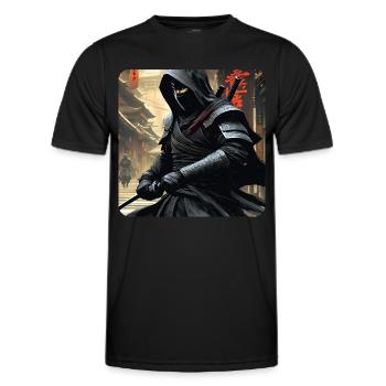 Mysterious Ninja Warrior - Men's Functional T-Shirt - black - Front - AI Model Male 178 dark (178cm)