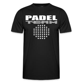 Padel Mannschaft - Männer Funktions-T-Shirt - Schwarz - Vorne - AI Model Male 178 dark (178cm)