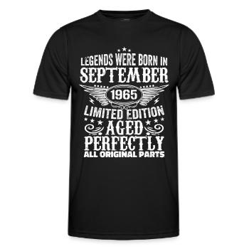 september 1965 Jahrestag september 1965 september - Männer Funktions-T-Shirt - Schwarz - Vorne - AI Model Male 178 dark (178cm)