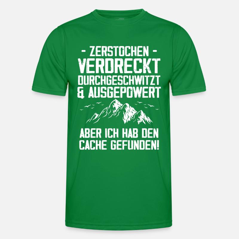 Gecache Geocaching Hobby Cache Männer Funktions-T-Shirt