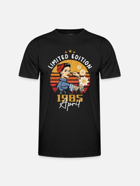 April 1985 Birthday Present April 1985 Vintage - Men's Functional T-Shirt - black