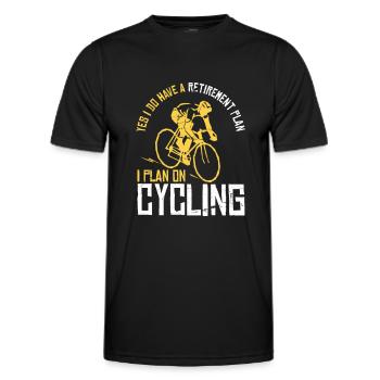 Bicicletta - regalo pensione pensione - Maglietta sportiva per uomo - nero - Fronte - AI Model Male 178 dark (178cm)
