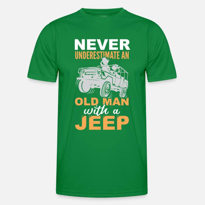Alter Mann Jeep cooles Geschenk Männer Funktions-T-Shirt