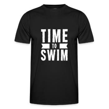 Swimming Swimmers Swimming Swimmer Swimming - Men's Functional T-Shirt - black - Front - AI Model Male 178 dark (178cm)