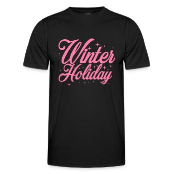 Winterurlaub Trip - Männer Funktions-T-Shirt - Schwarz - Vorne - AI Model Male 178 dark (178cm)