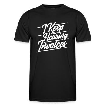 I hear accountant bills - Men's Functional T-Shirt - black - Front - AI Model Male 178 dark (178cm)