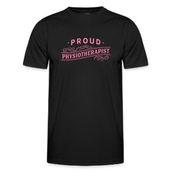 physiotherapist - Men's Functional T-Shirt - black - Front - AI Model Male 178 dark (178cm)