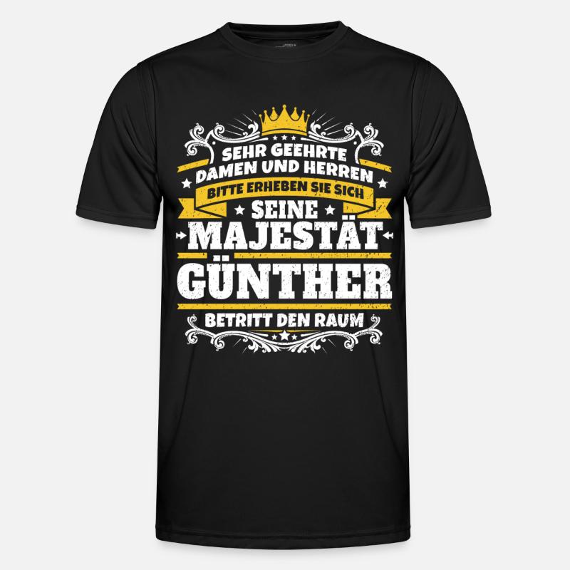 His Majesty Günther - Men's Functional T-Shirt - black
