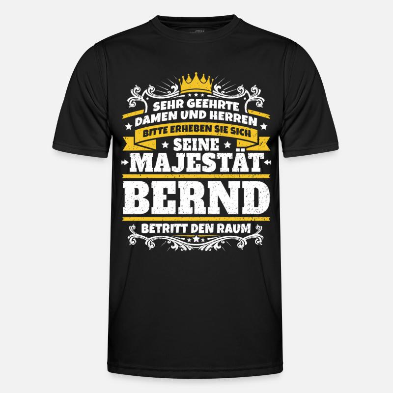 His Majesty Bernd - Men's Functional T-Shirt - black